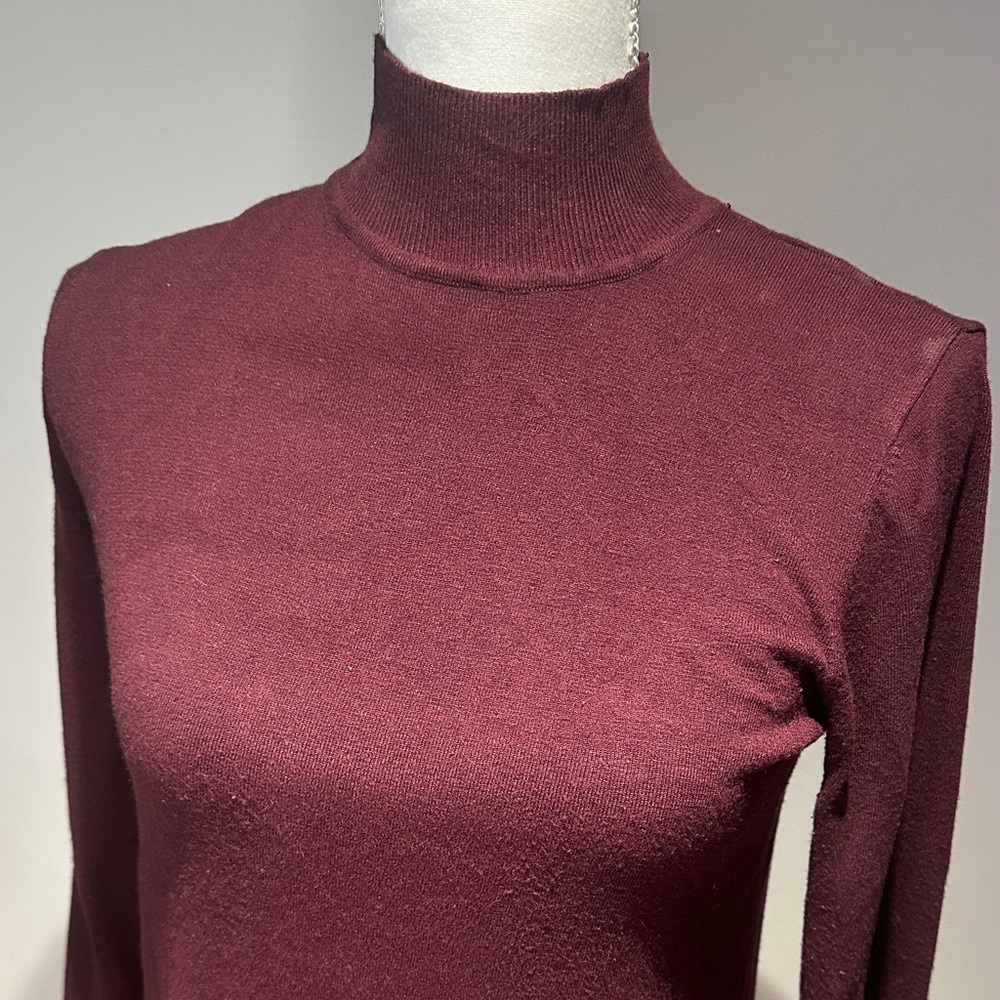 Philosophy Burgundy Turtleneck Sweater - Picture 2 of 3